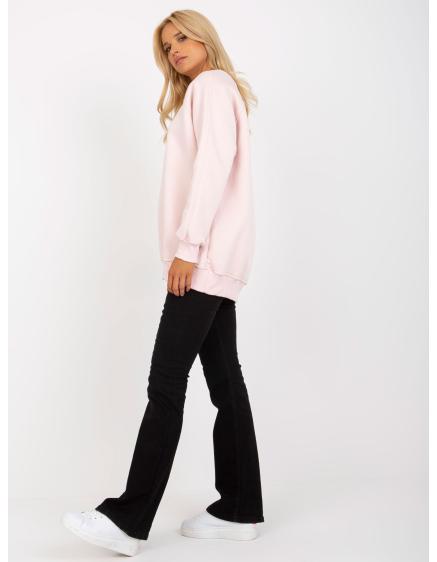 Dámská mikina bez kapuce NIKKOLE světle růžová 