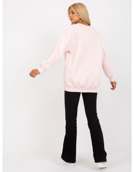 Dámská mikina bez kapuce NIKKOLE světle růžová 