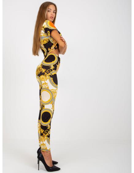 Dámske tepláky s retiazkou široké SHARISE tmavo hnedé