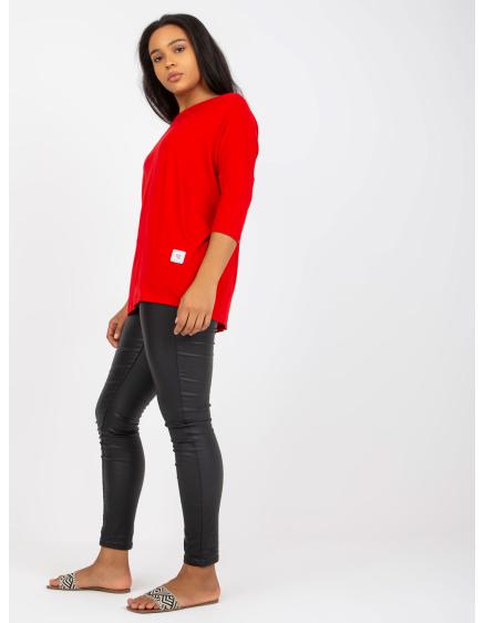 Női plus size pamut blúz RAE red