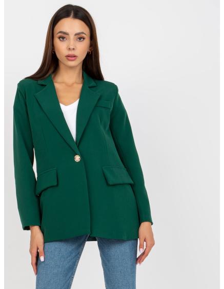 Dámské sako VERACRUZ s knoflíky tmavě zelená 