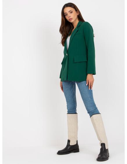 Dámské sako VERACRUZ s knoflíky tmavě zelená 