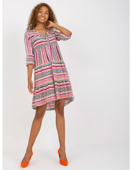 Dámské šaty s potisky a výstřihem do V SUBLEVEL boho barevná