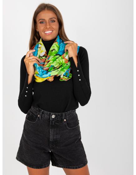 Dámsky šál s limetkovo zeleným vzorom