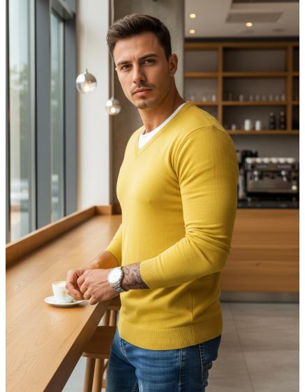 Pánský svetr OMAR žlutý