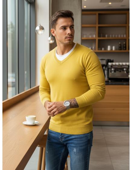 Pánský svetr OMAR žlutý