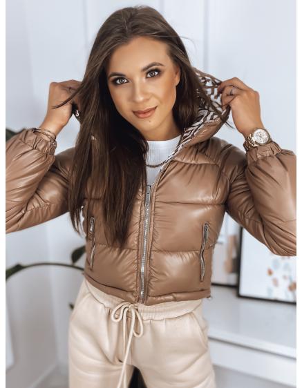 Dámska bunda obojstranná prešívaná HERMES hnedá