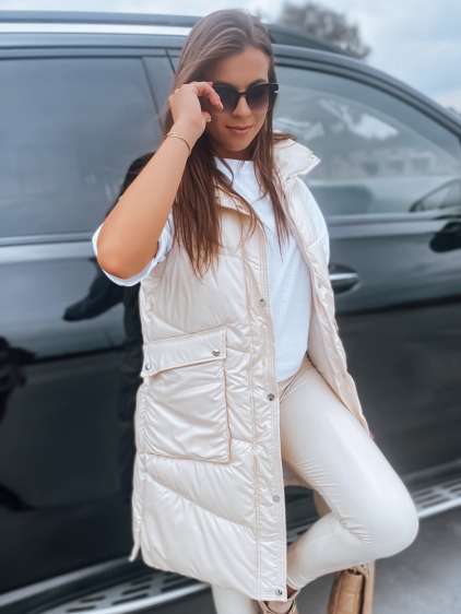 Dámska vesta prešívaná MARIEL ecru – fotografie produktu 2