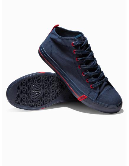 Férfi tornacipő kontrasztos elemekkel – sötétkék V3 OM-FOTH-0125