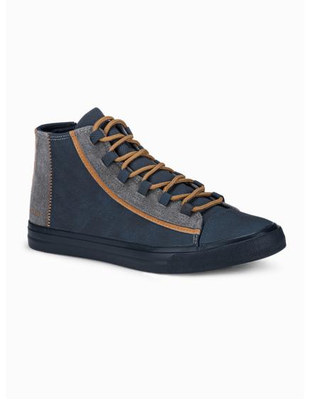 Férfi tornacipő kontrasztos elemekkel – sötétkék V2 OM-FOTH-0140