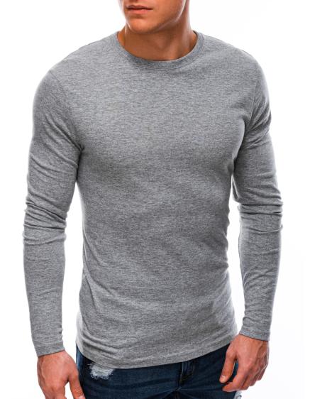 Pánske jednofarebné tričko s dlhým rukávom MICHAEL šedé