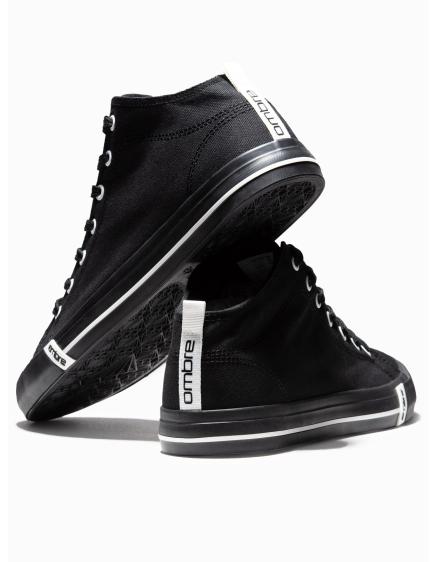 Férfi cipő kontrasztos elemekkel – fekete V2 OM-FOTH-0125