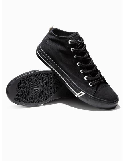 Férfi cipő kontrasztos elemekkel – fekete V2 OM-FOTH-0125