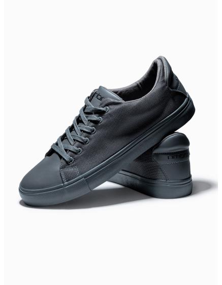 Férfi szabadidőcipők kombinált anyagokból – szürke V5 OM-FOCS-0105