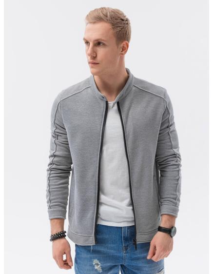 Pánska mikina na zips YEHUDA šedá
