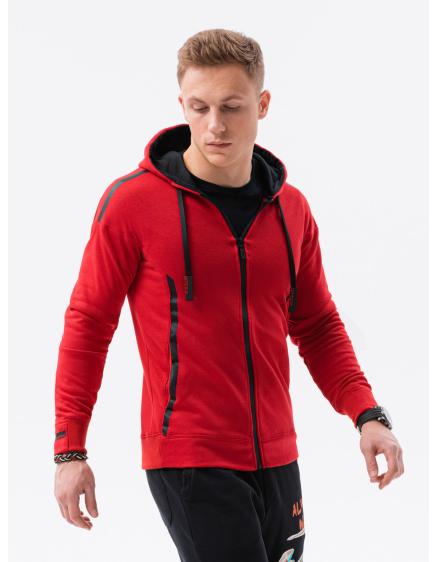 Pánska mikina na zips LANDRY červená