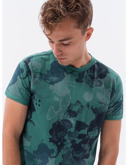 Pánské tričko s potiskem TEAGAN zelené