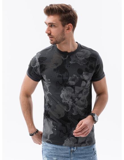 Pánské tričko s potiskem TEAGAN tmavě šedé