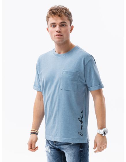 Férfi nyomtatott póló ABAD kék