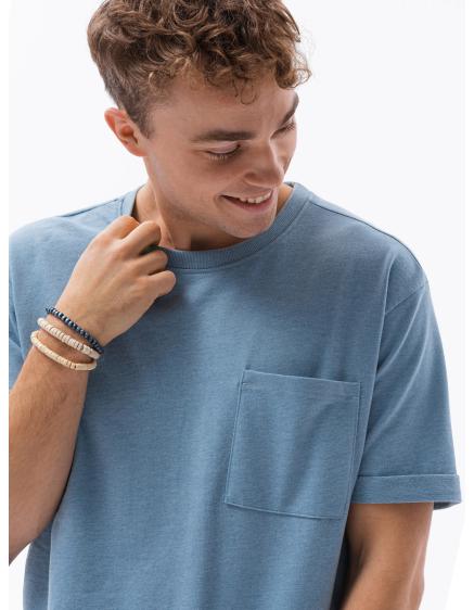 Férfi nyomtatott póló ABAD kék