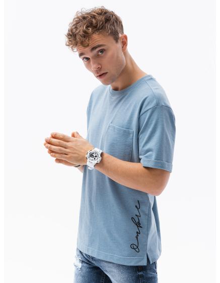 Férfi nyomtatott póló ABAD kék