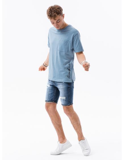 Férfi nyomtatott póló ABAD kék
