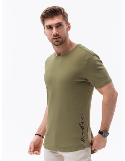 Pánské tričko s potiskem RANDELL olivová barva