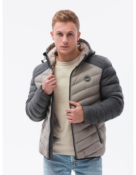 Pánska bunda prešívaná MAXIMO svetlo šedá