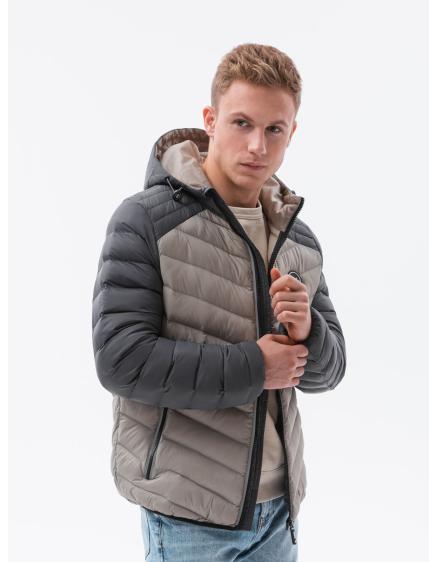 Pánska bunda prešívaná MAXIMO svetlo šedá