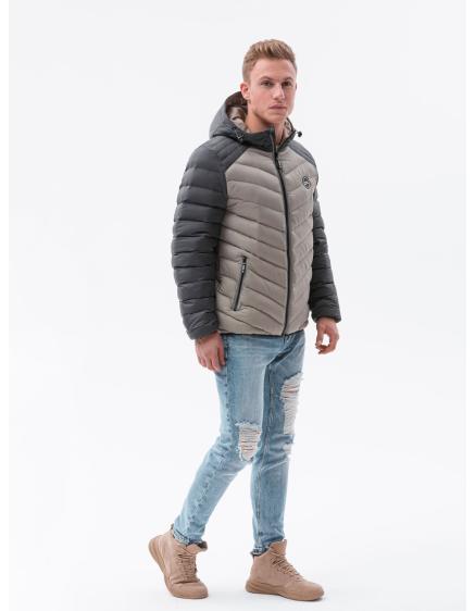 Pánska bunda prešívaná MAXIMO svetlo šedá