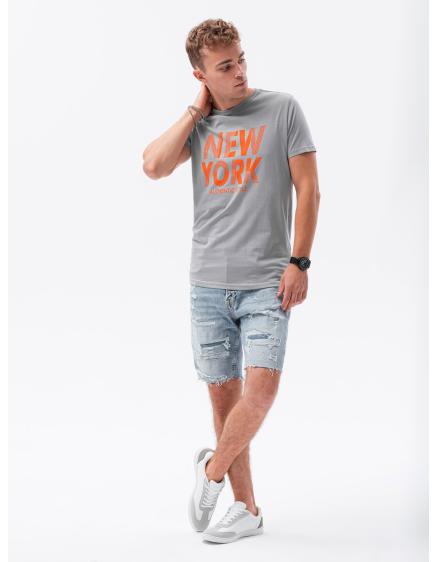 Pánske tričko s potlačou CRIS sivá