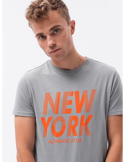 Pánske tričko s potlačou CRIS sivá