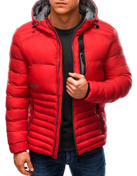 Pánská prošívaná bunda JAEL červená