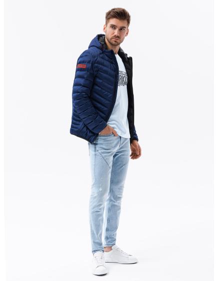 Pánska bunda prešívaná BRONSON modrá
