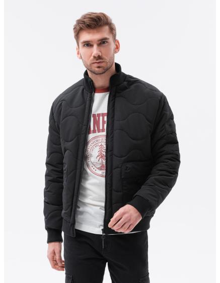 Pánská prošívaná bunda mid-season JUDAH černá