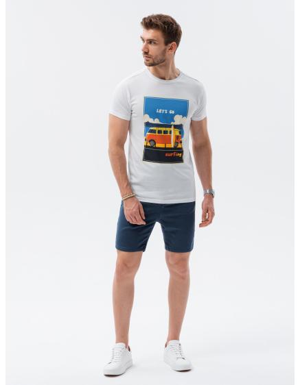 Pánske tričko s potlačou HUMMY biela