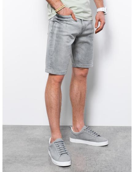 Pánské šortky džínové  TRAVIS šedé 