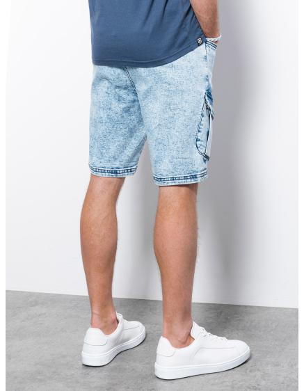 Pánske džínsové kraťasy CREW svetlé džínsy