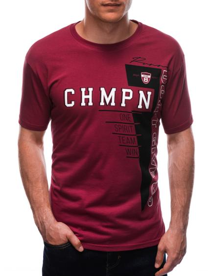 Pánské tričko S1710 tmavě červené