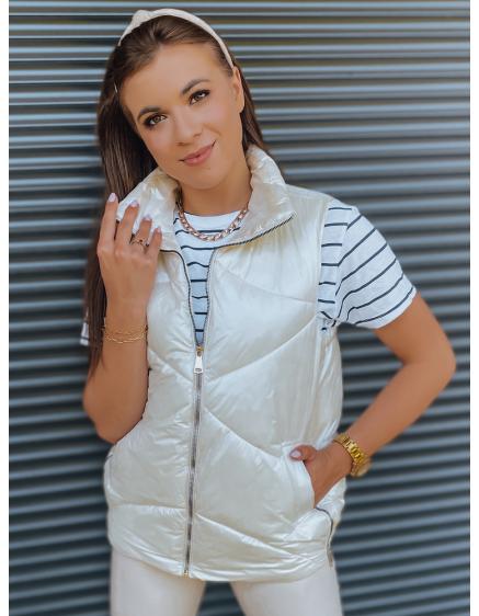 Dámska vesta prešívaná HOLO krémová