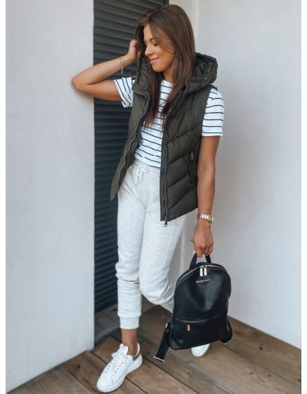 Dámská vesta prošívaná  LENA zelená