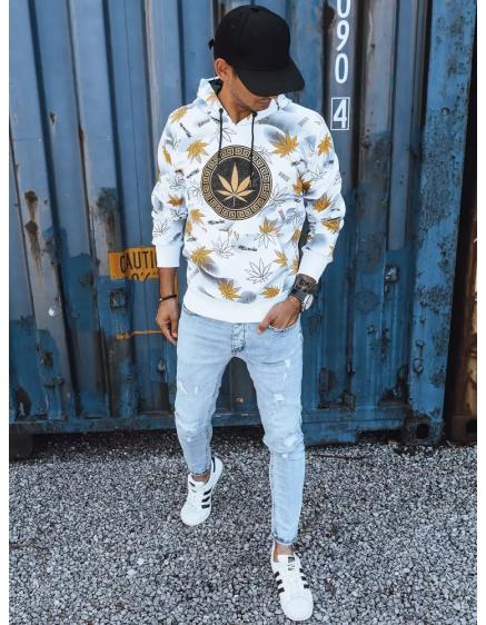 Pánska mikina s potlačou ERBA biela