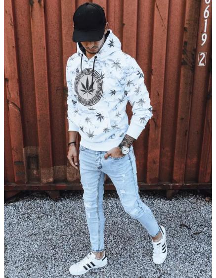 Pánská mikina s potiskem LIMA bílá