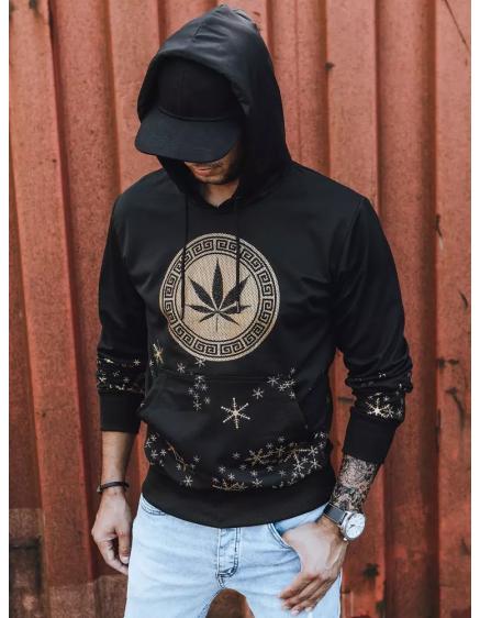 Pánska mikina s potlačou ERVA čierna