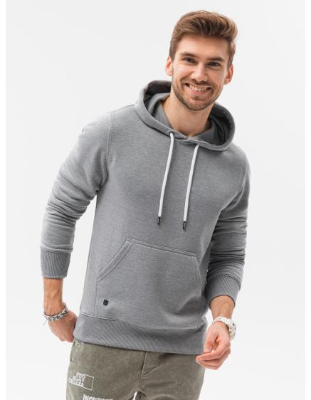 Férfi kapucnis pulóver DREW szürke melange