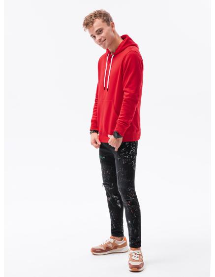 Pánská mikina s kapucí DREW červená