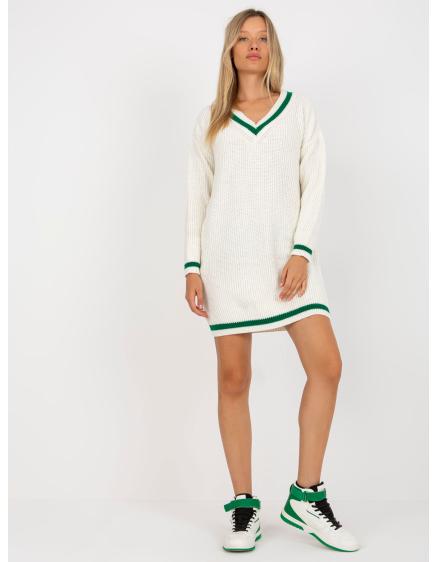 Női kötött mini pulóver RUE PARIS fehér