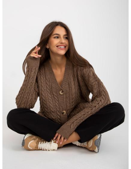 Női fonott kardigán RUE PARIS barna RUE PARIS barna