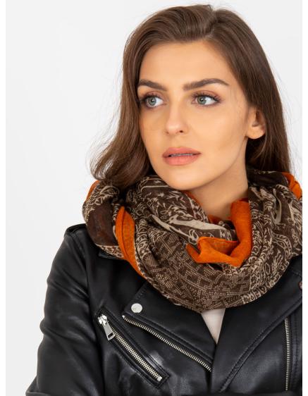 Dámská šála s potiskem BRYNN hnědá