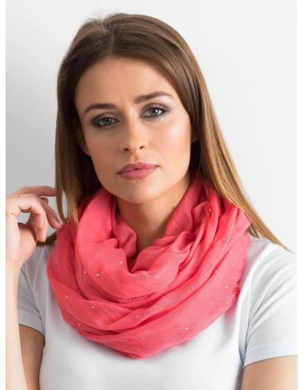 Női sál strasszkövekkel XIMEA korall színű